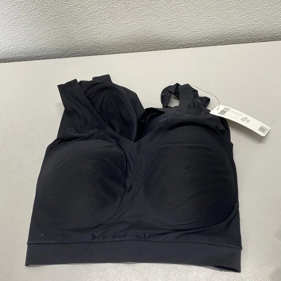 NEW CHANTELLE SoftStretch Padded V-Neck Wireless Bra Top Black Size XL-2XL - Picture 11 of 12